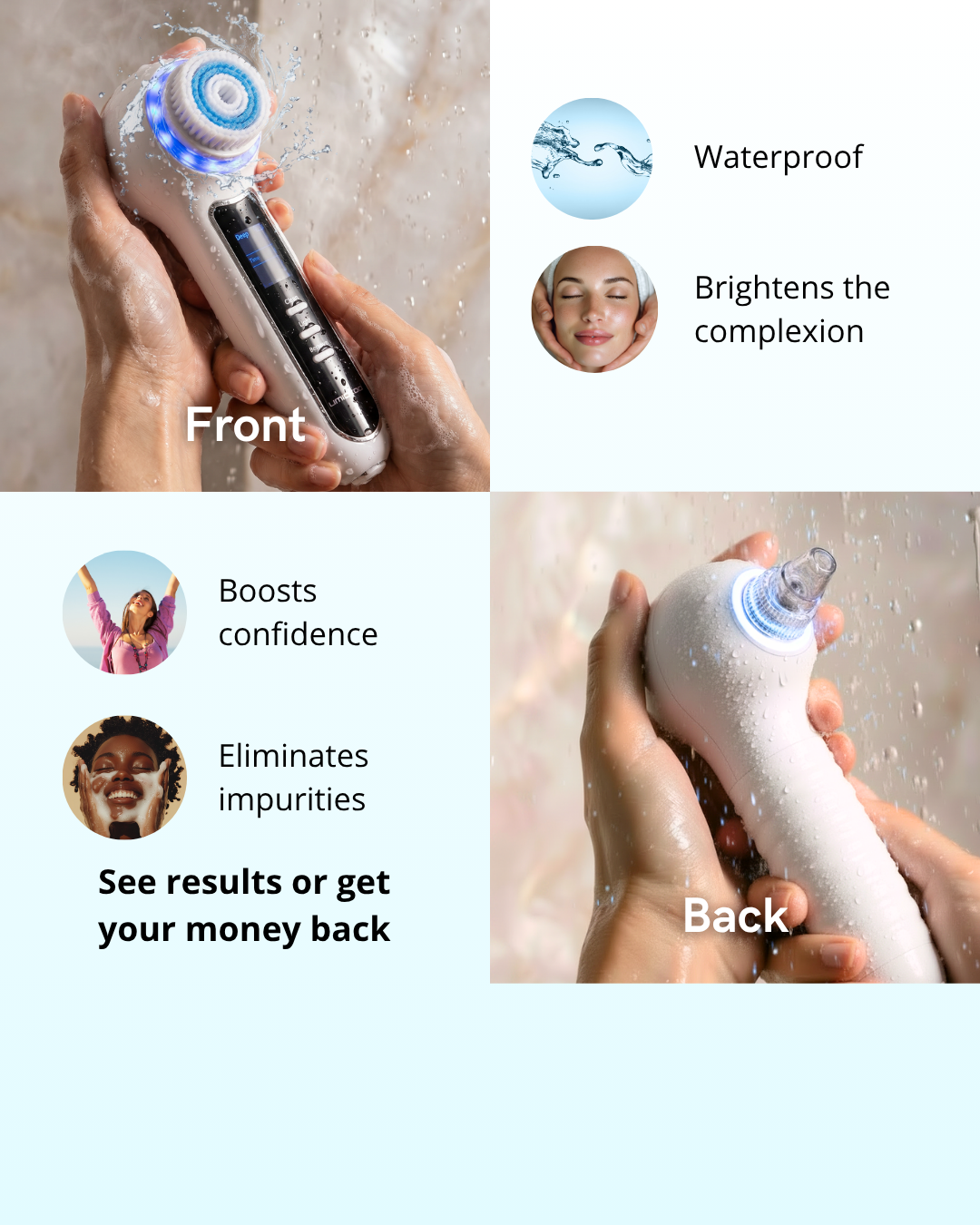Electric facial cleansing brush & Blackhead extractor