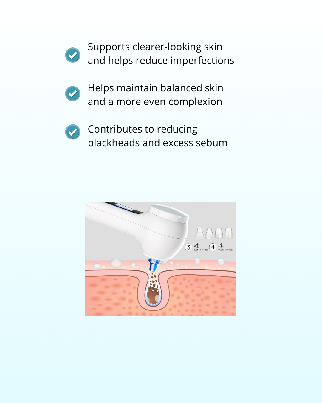 Electric facial cleansing brush & Blackhead extractor